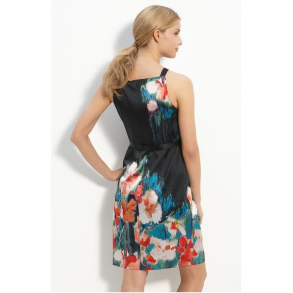 Tahari Malia Dress Sheath Floral Print Magenta 6 - Picture 13 of 16